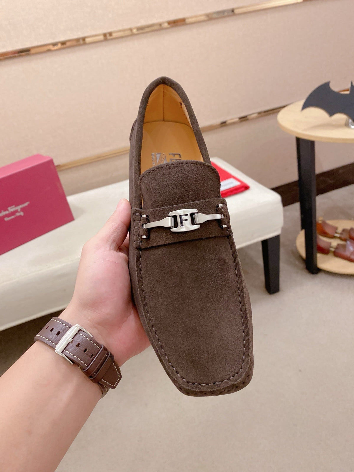 Ferragamo Men's Suede Driving Shoes