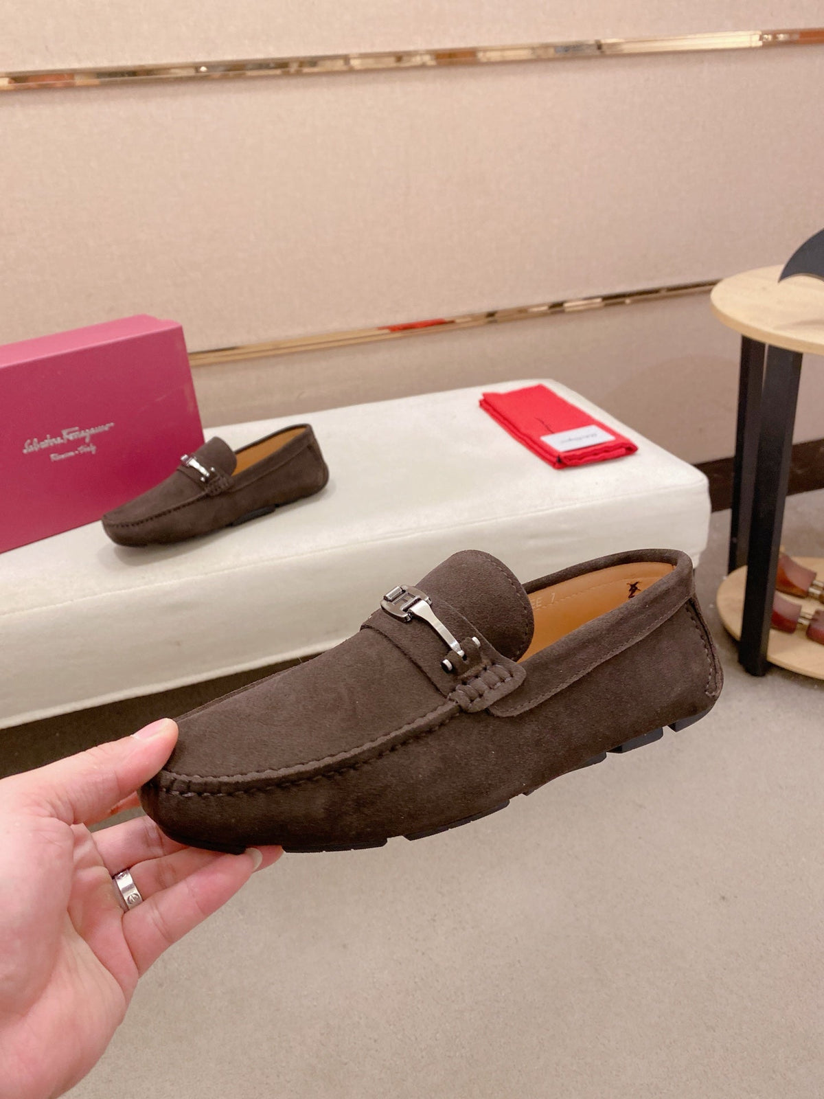 Ferragamo Men's Suede Driving Shoes