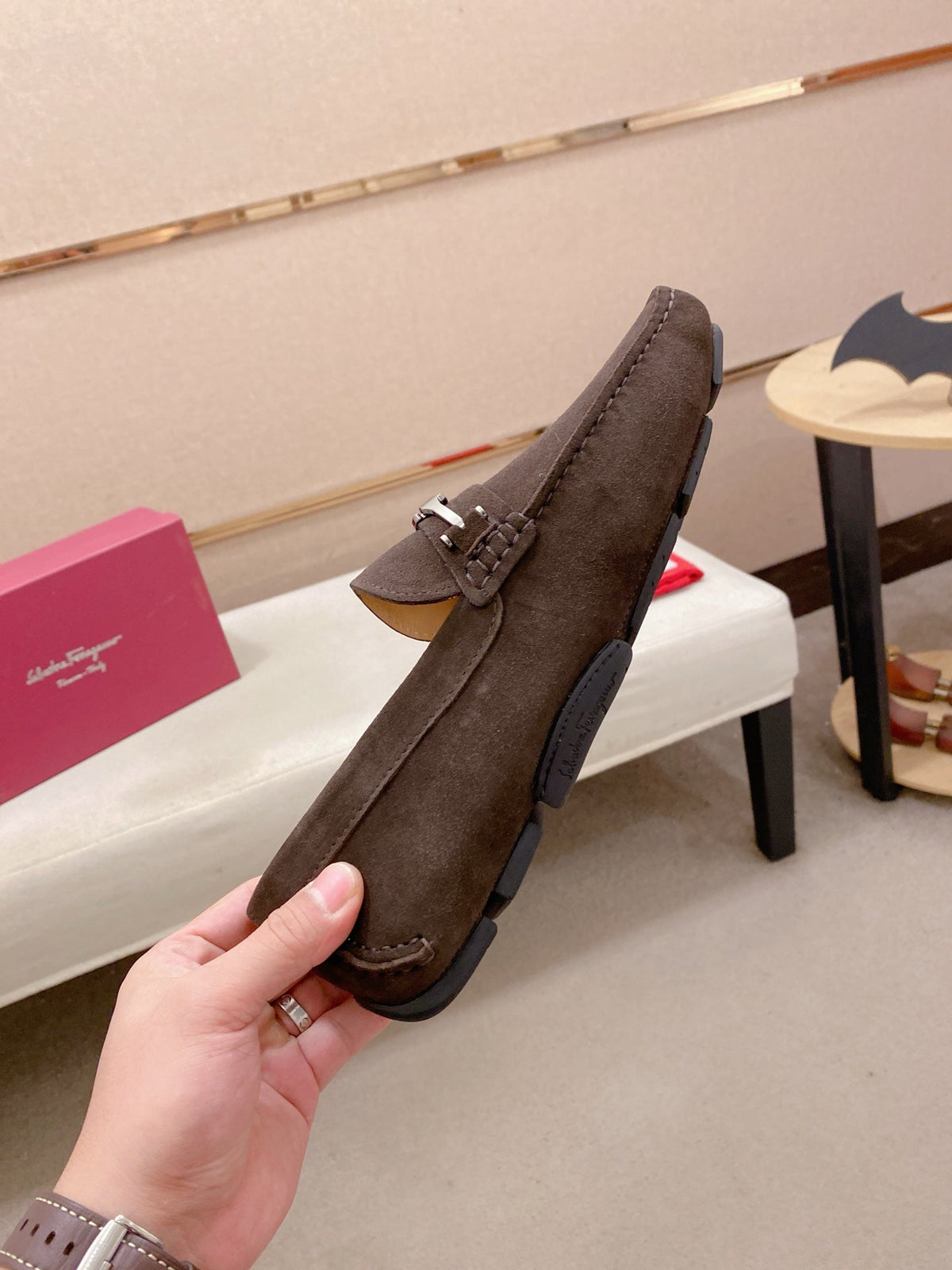 Ferragamo Men's Suede Driving Shoes