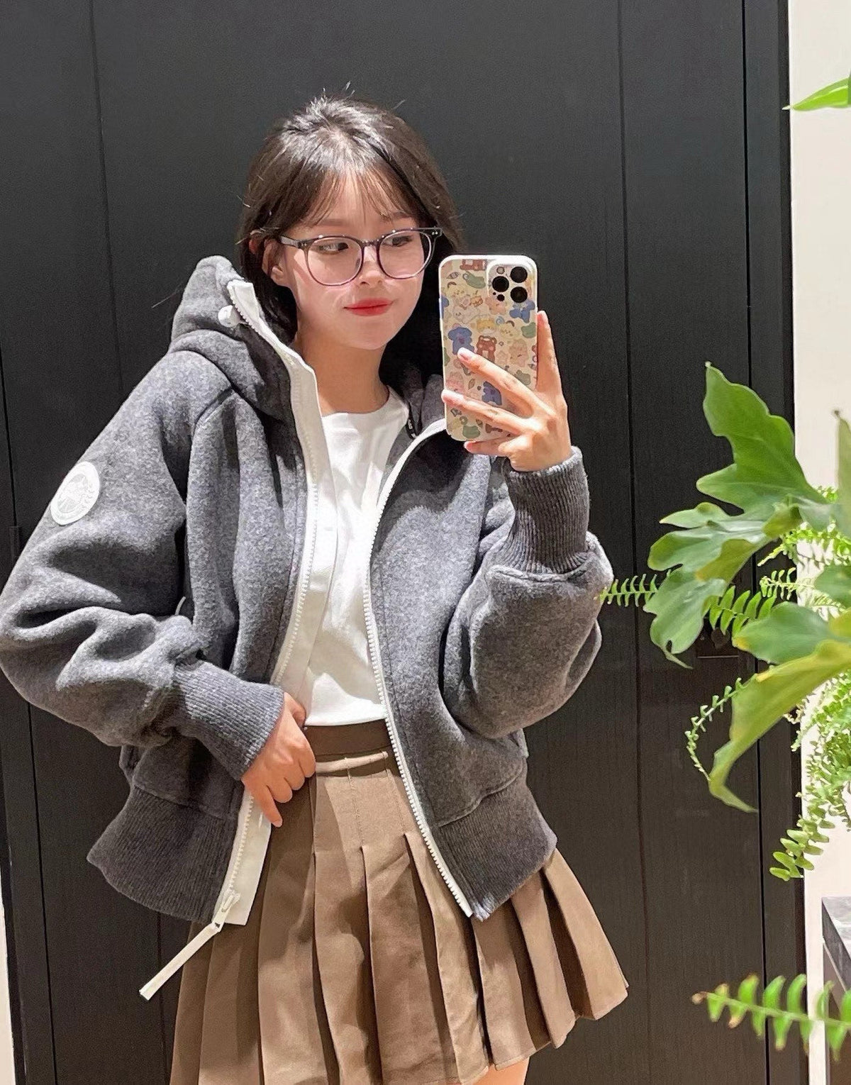 Canada Goose Custom Embroidered Woolen Hooded Jacket