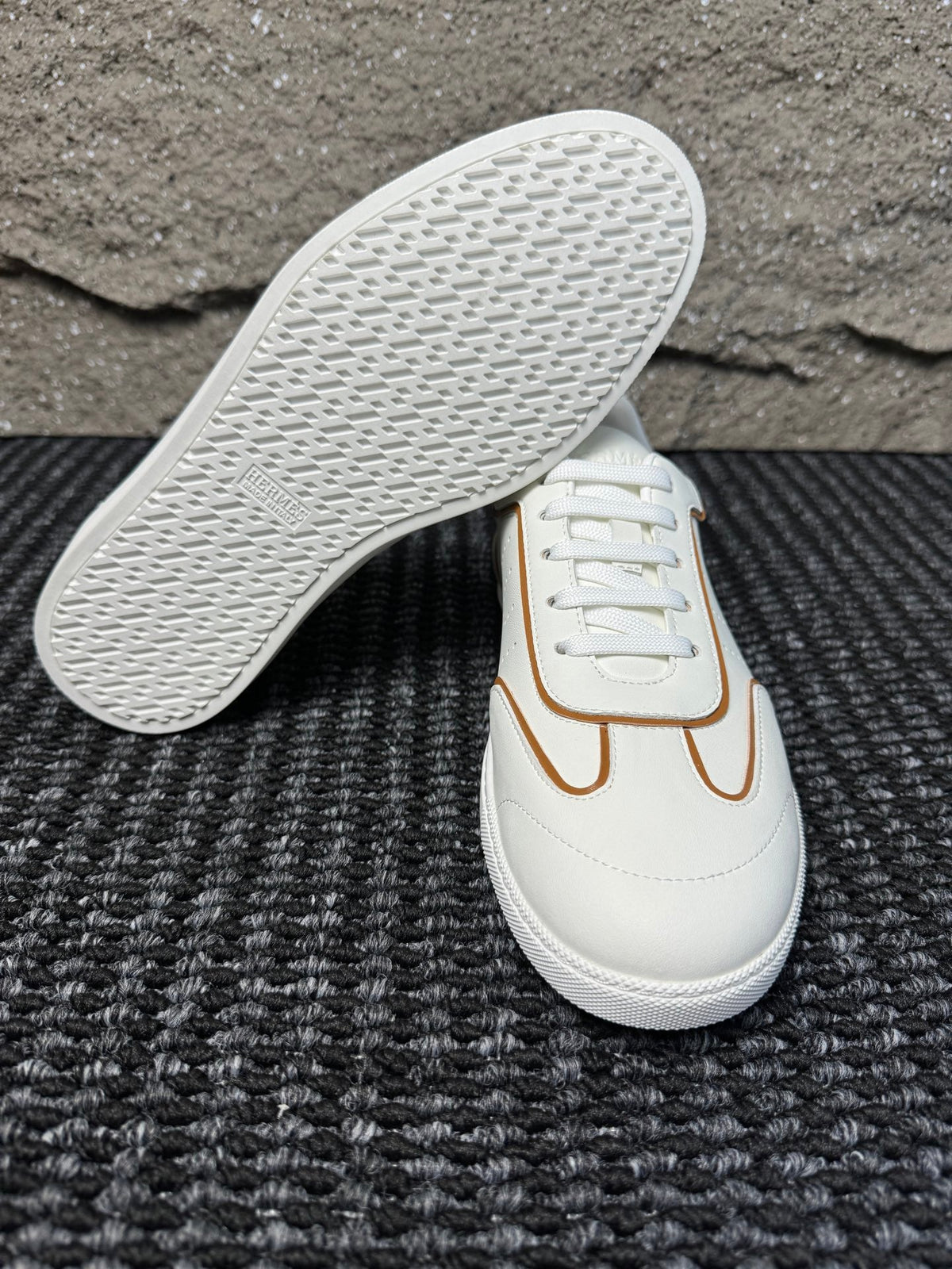 Hermès Laser-Punched H Nappa Calfskin Sneakers