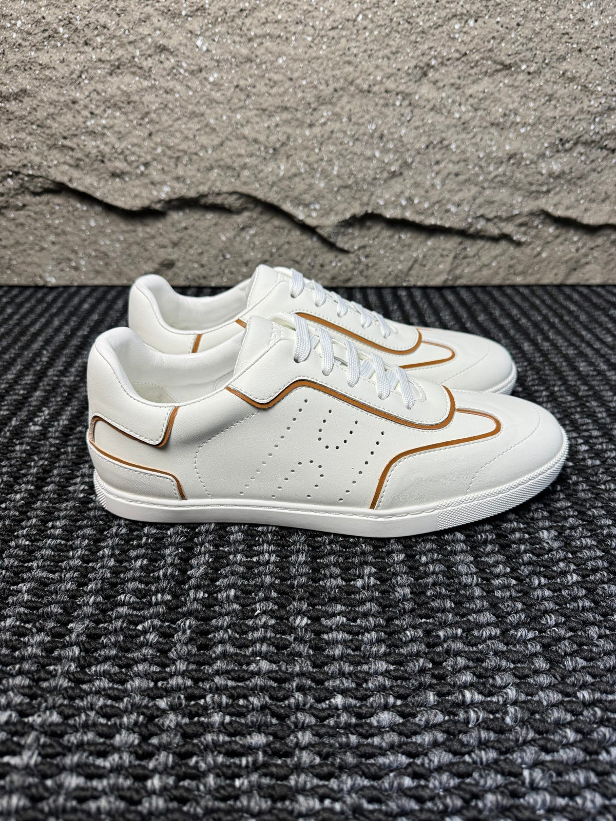 Hermès Laser-Punched H Nappa Calfskin Sneakers