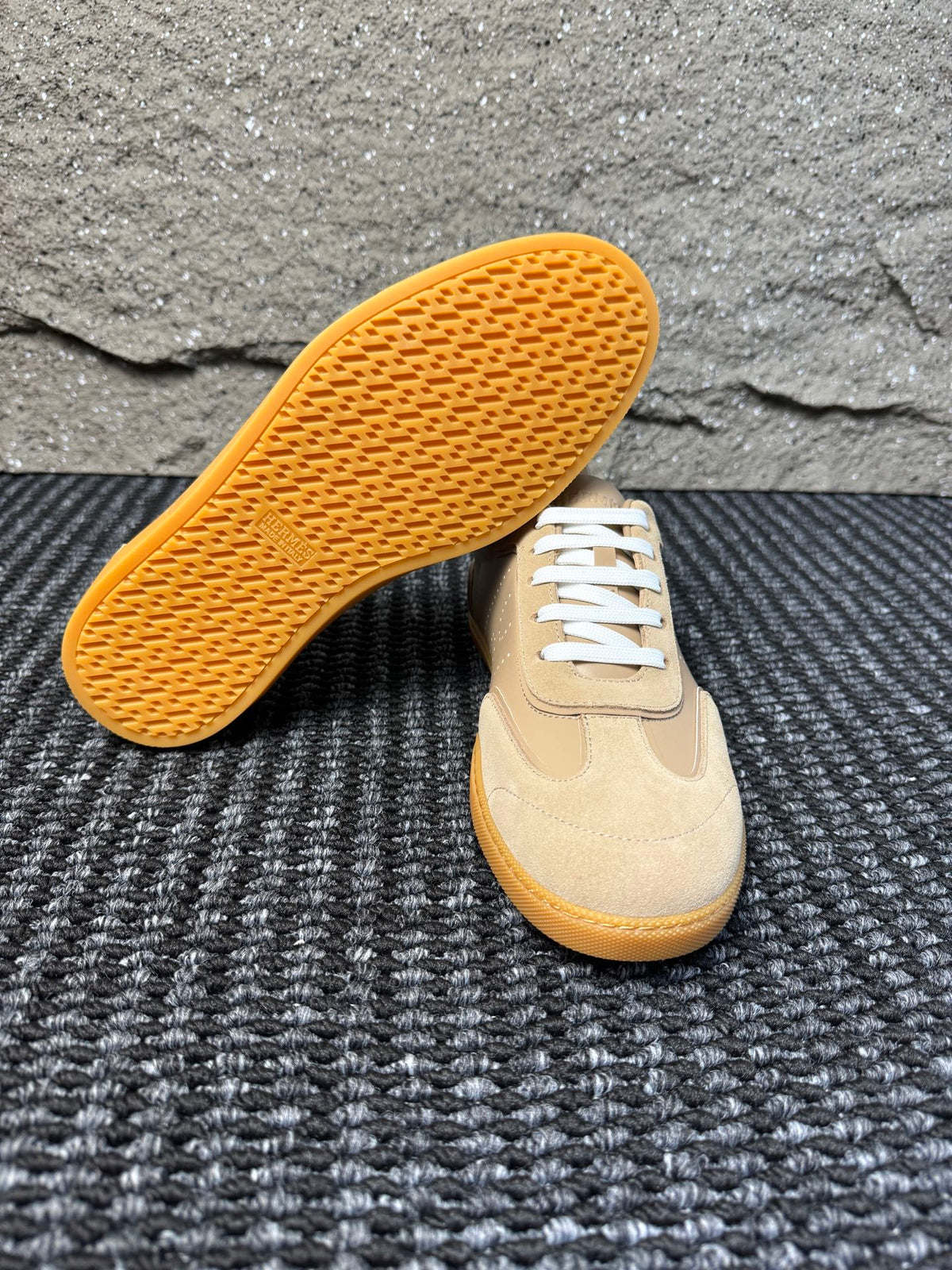 Hermès Laser-Punched H Nappa Calfskin Sneakers
