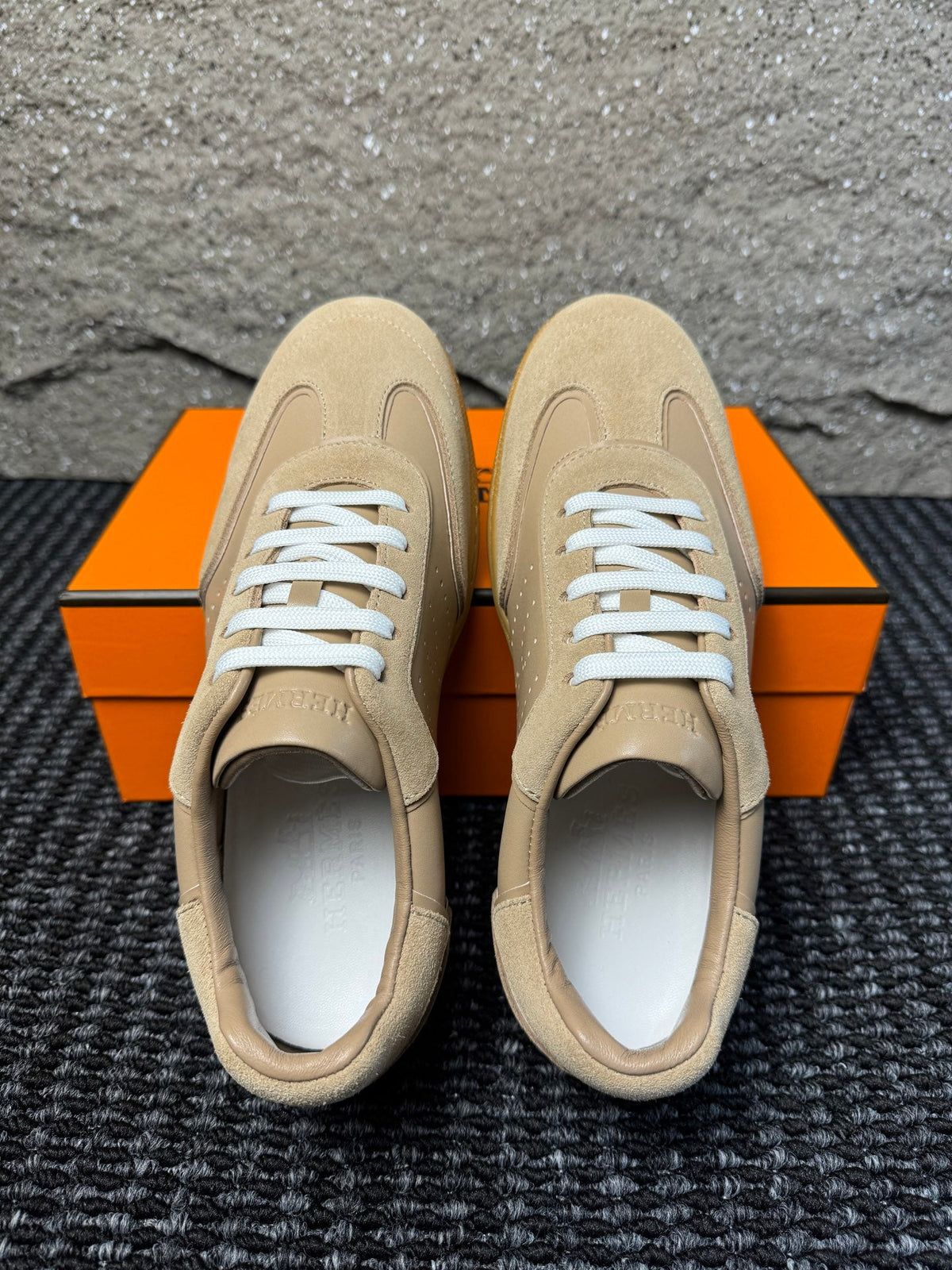 Hermès Laser-Punched H Nappa Calfskin Sneakers