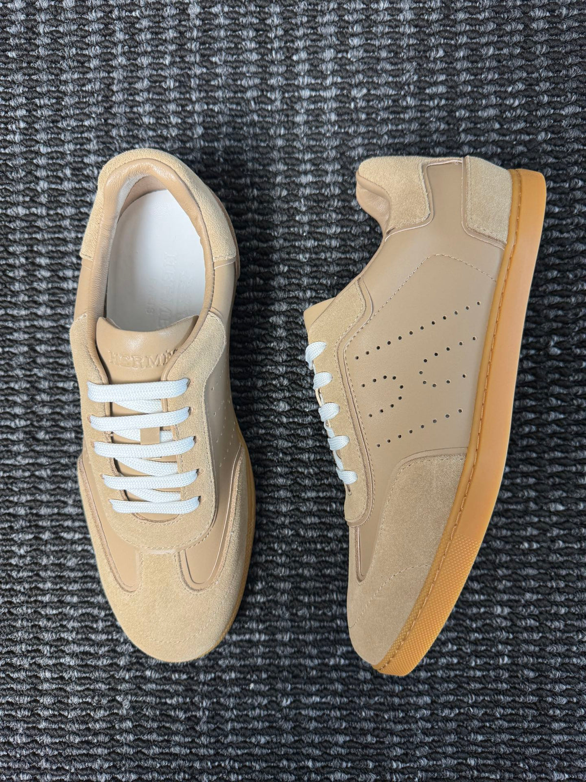 Hermès Laser-Punched H Nappa Calfskin Sneakers