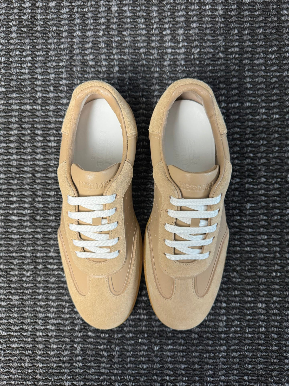 Hermès Laser-Punched H Nappa Calfskin Sneakers