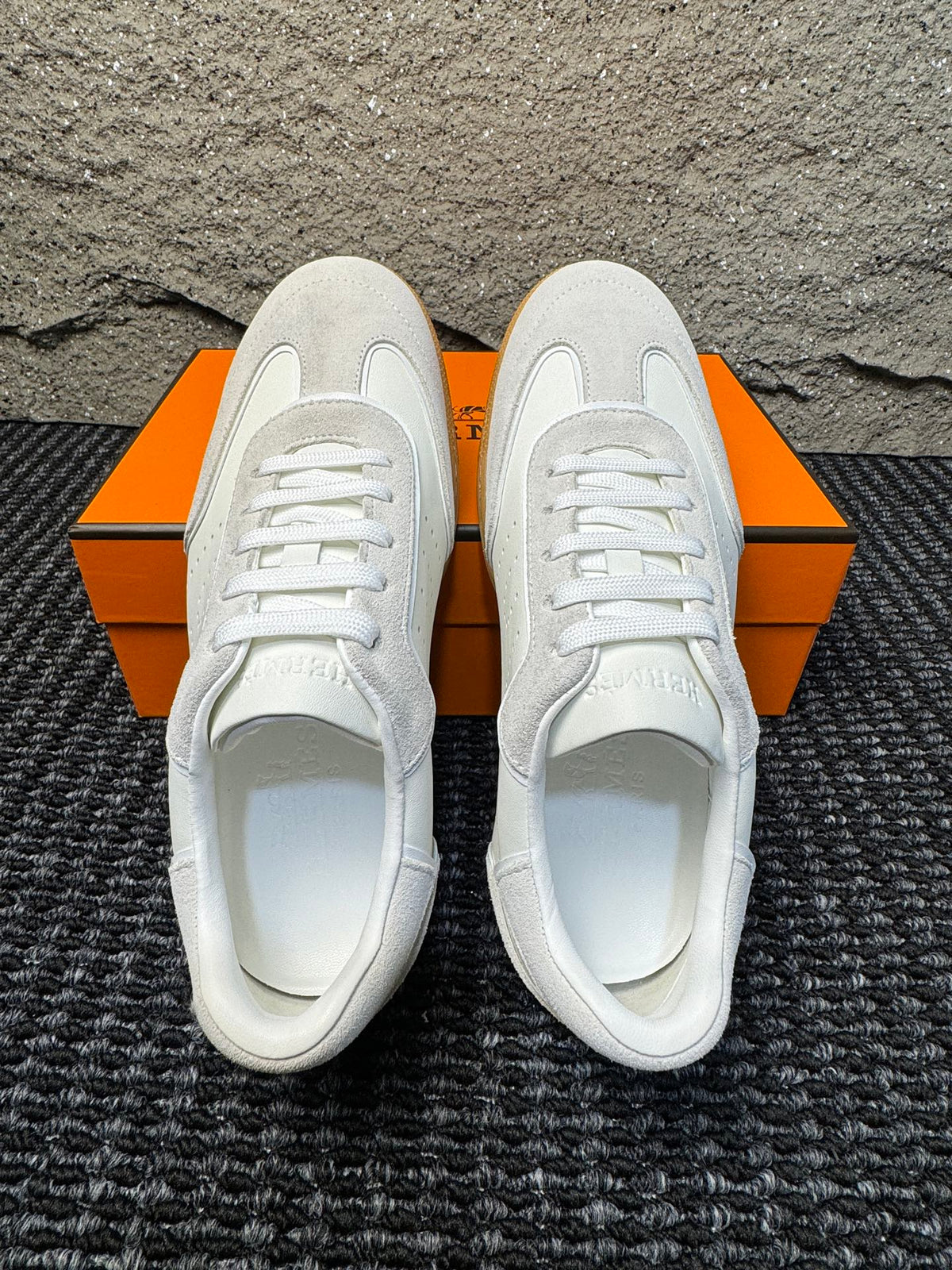 Hermès Laser-Punched H Nappa Calfskin Sneakers