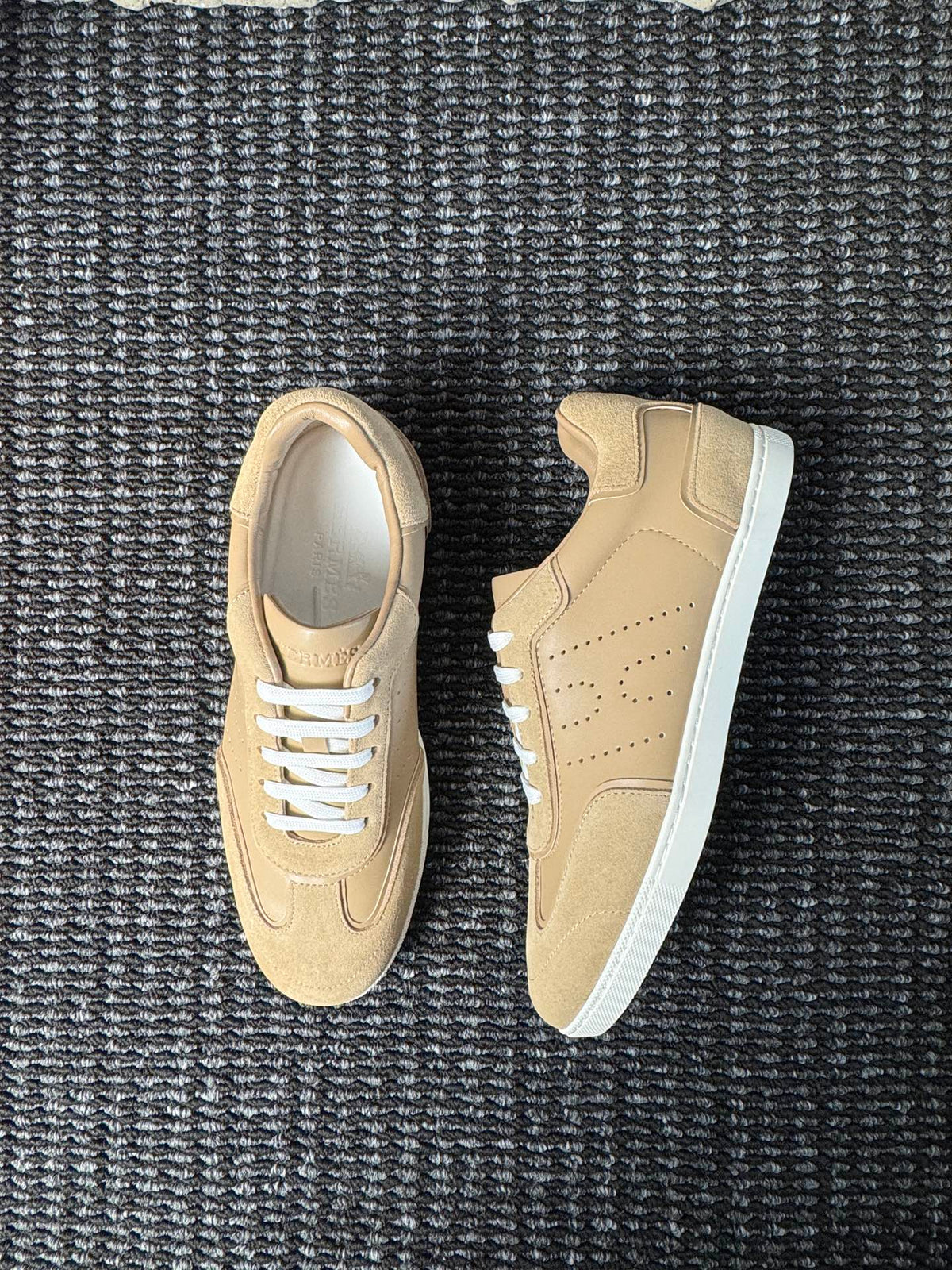 Hermès Laser-Punched H Nappa Calfskin Sneakers