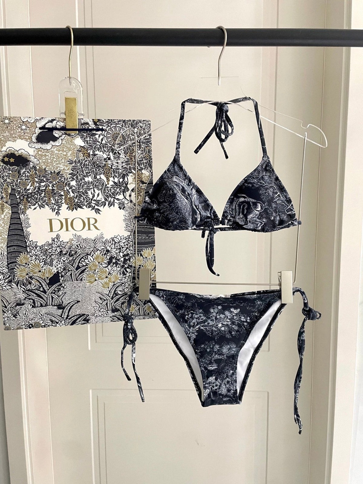 Dior New Collection Animal Print Three-Piece Swimwear Set