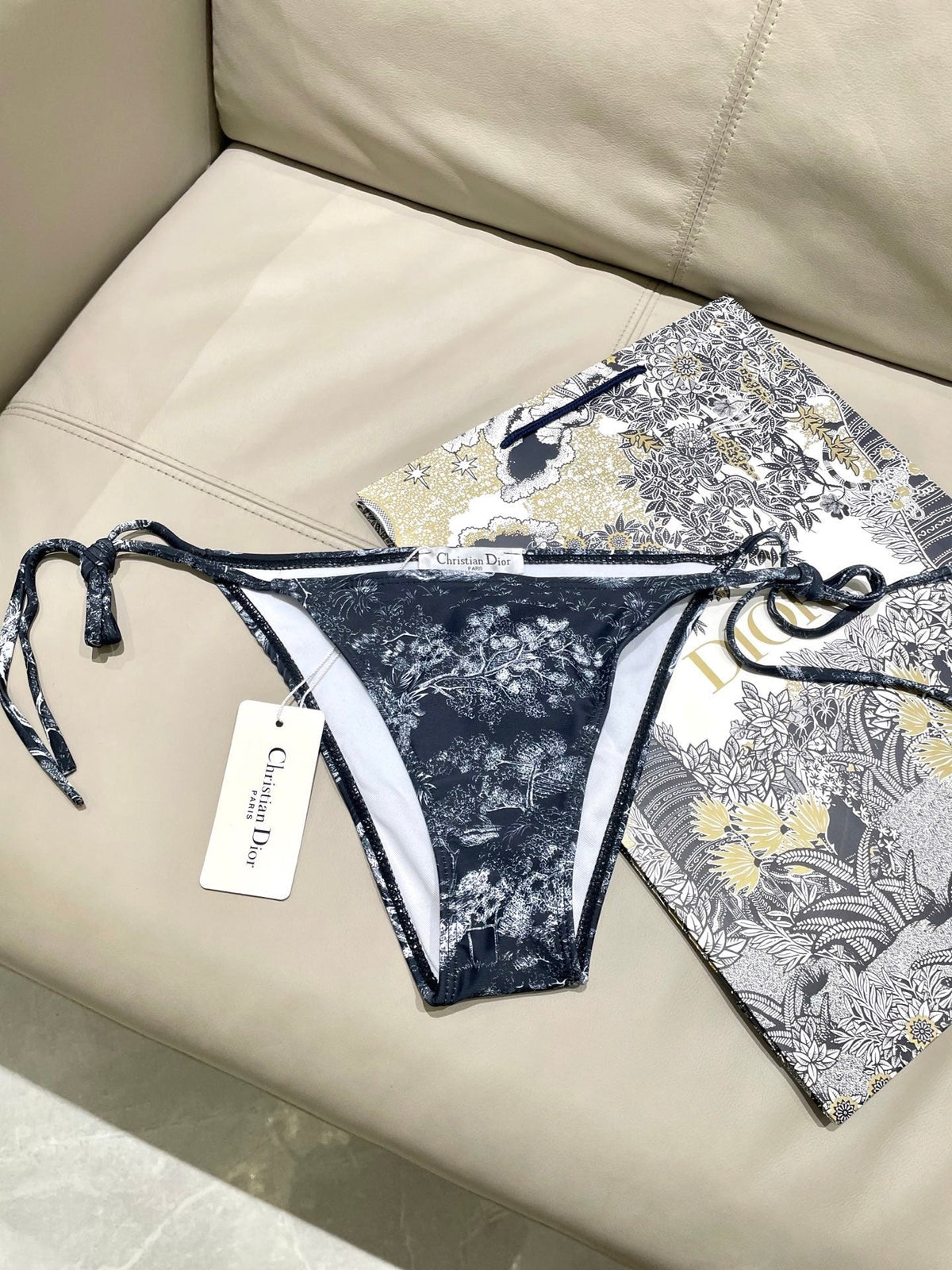 Dior New Collection Animal Print Three-Piece Swimwear Set