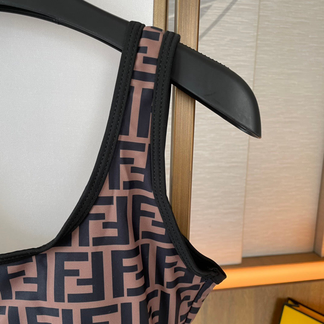 Fendi Versatile Backless One-Piece Swimsuit