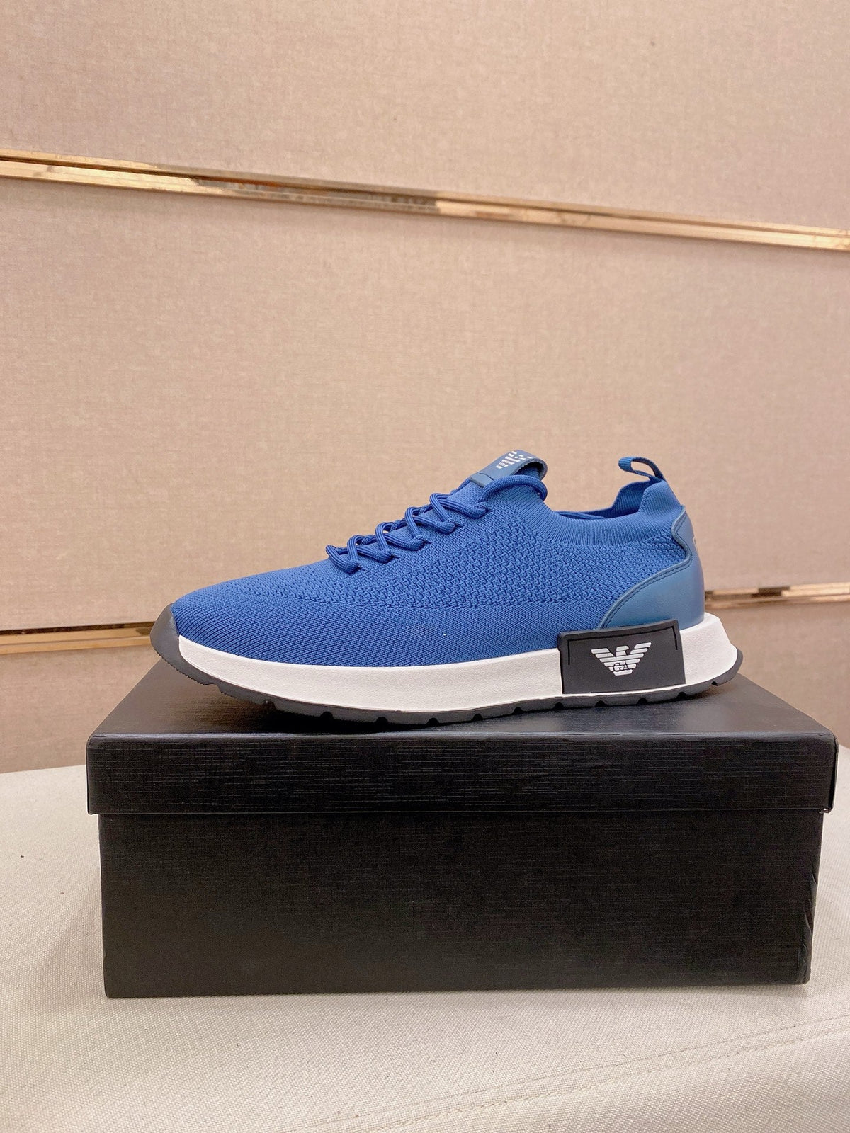 Armani Official Synchronized Knit Sneakers
