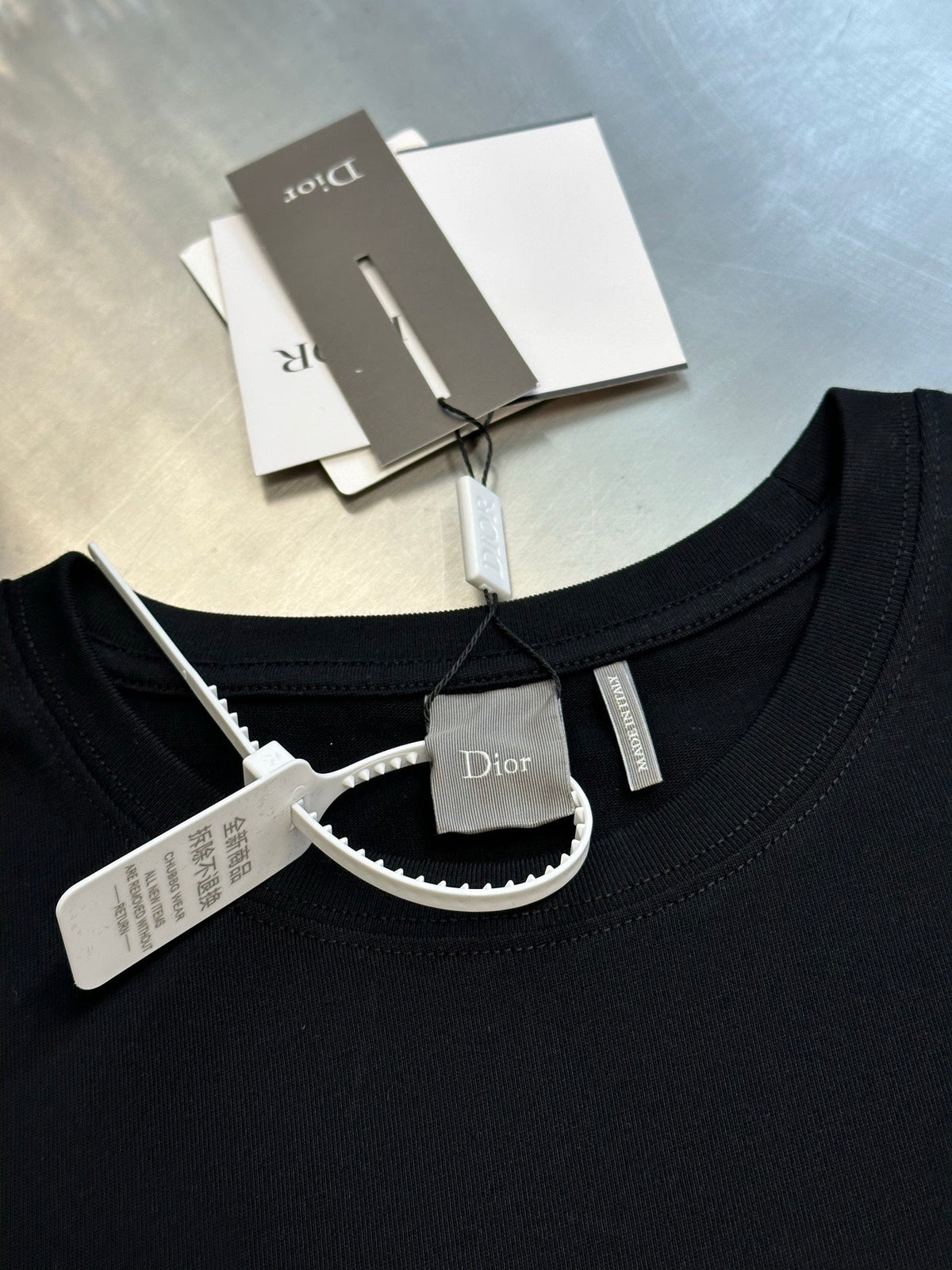 Dior Clover Embroidery Short-Sleeve T-Shirt