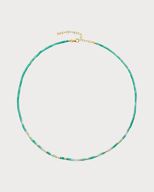 MONICA VINADER Delphi Gemstone 18ct Yellow Gold Vermeil And Green Onyx Beaded Necklace(Green)