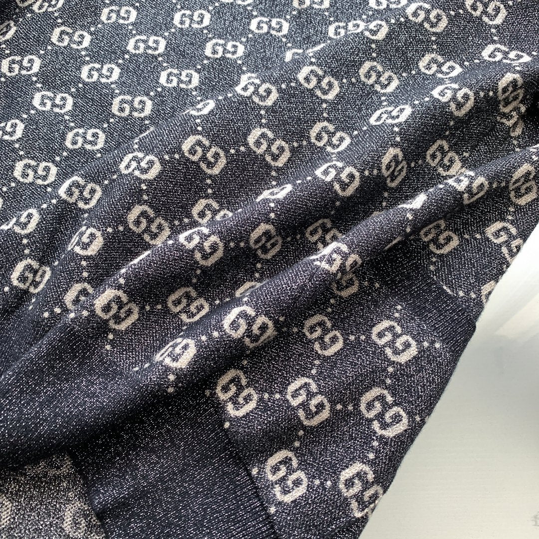 Gucci Silver Thread Jacquard Crewneck Sweater – Autumn/Winter Collection