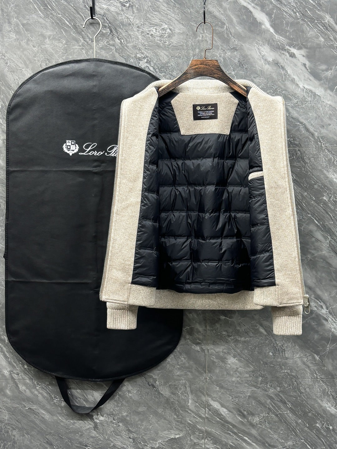 Loro Piana Knitted Blend Down Jacket – 25FW