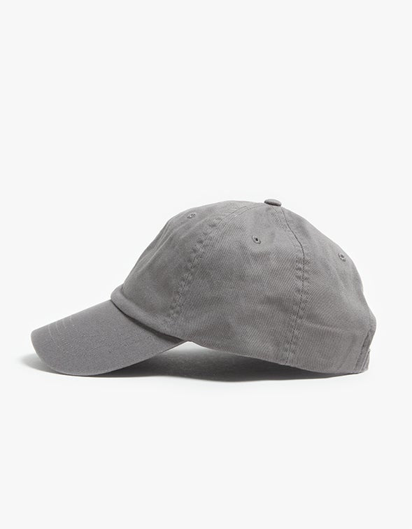Cotton Chino Baseball Cap - Perfect Grey/White