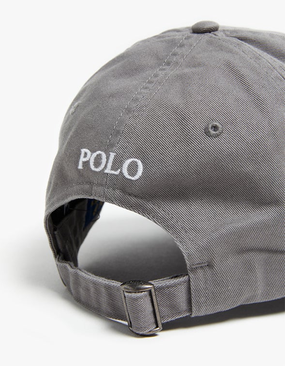 Cotton Chino Baseball Cap - Perfect Grey/White