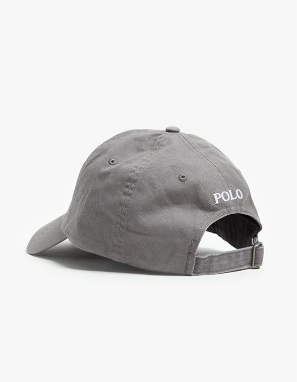 Cotton Chino Baseball Cap - Perfect Grey/White